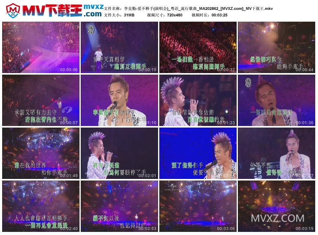 李克勤-爱不释手(演唱会)_粤语_流行歌曲_MA202862